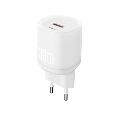 CARGADOR CARGA RAPIDA 30W USB-A /USB-C L151 BLANCO XO
