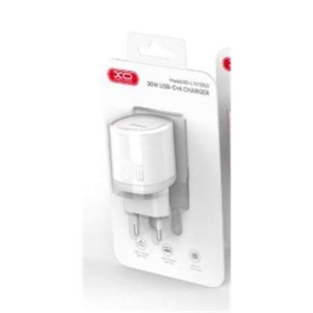 CARGADOR CARGA RAPIDA 30W USB-A /USB-C L151 BLANCO XO
