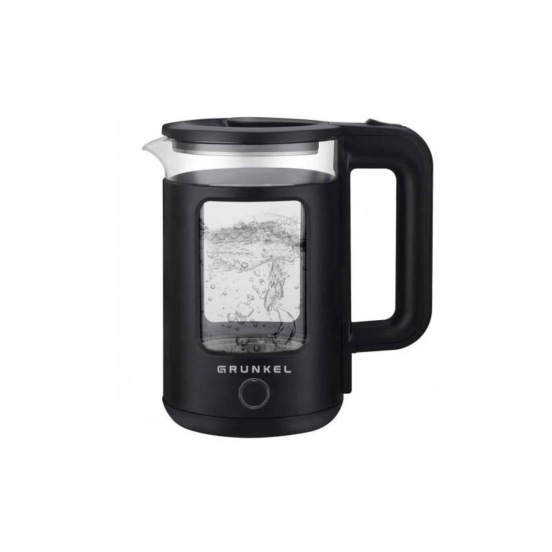 HERVIDOR DE AGUA 1.8 LITROS 150W NEGRO INOX GRUNKEL