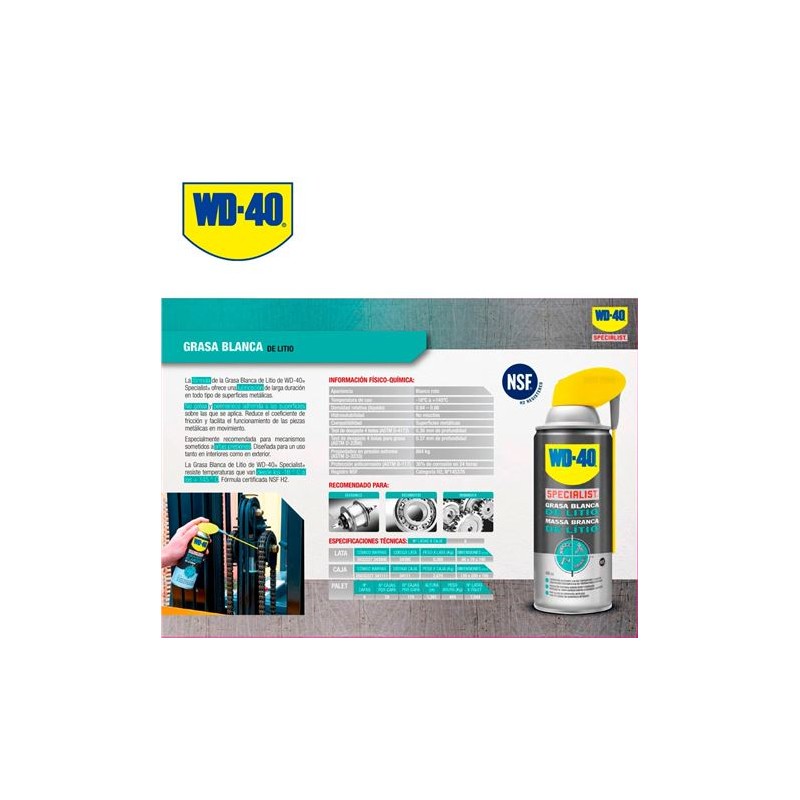 GRASA BLANCA DE LITIO WD40 34390 400ML