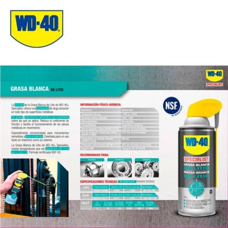 GRASA BLANCA DE LITIO WD40 34390 400ML