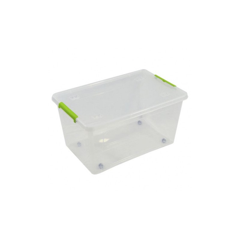CAJA ORGANIZADORA CON TAPA, RUEDAS Y CIERRES 585X390X300MM ARTPLAST