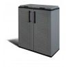 ARMARIO BAJO CON DOBLE TAPA PARA RECICLAJE 680X370X840MM ARTPLAST