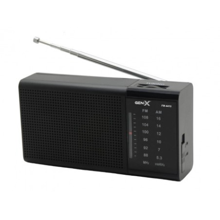 RADIO PORTATIL AM/FM DIAL CLASICO NEGRA GEN-X