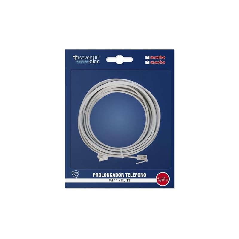 CABLE TELÉFONO RJ11 4.5M 4 VIAS...