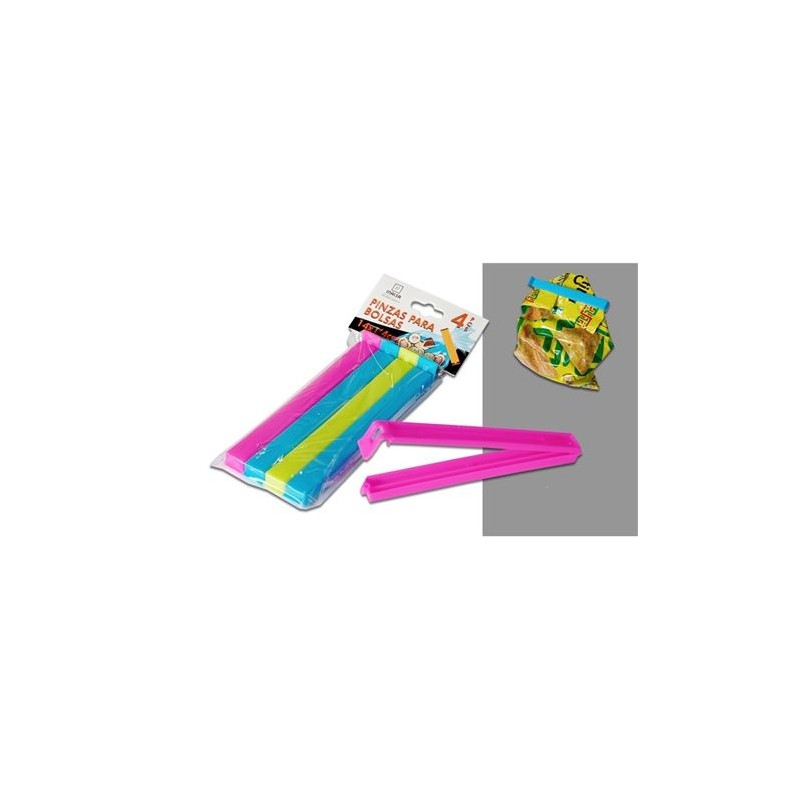 PACK 4 PINZAS DE CIERRE PLASTICO PARA...