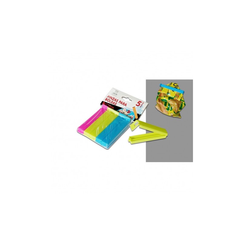 PACK 5 PINZAS DE CIERRE PLASTICO PARA...