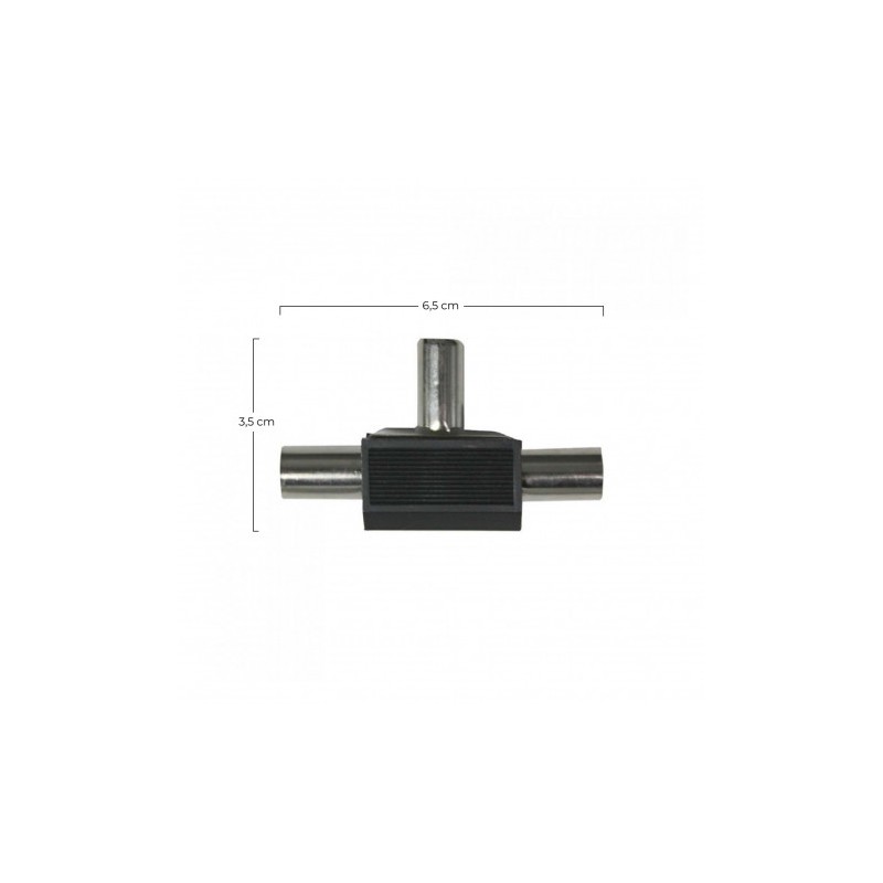 ADAPTADOR INDUCTIVO TV (2 MACHO/1 HEMBRA) NEGRO SEVENON