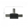 ADAPTADOR INDUCTIVO TV (2 MACHO/1 HEMBRA) NEGRO SEVENON