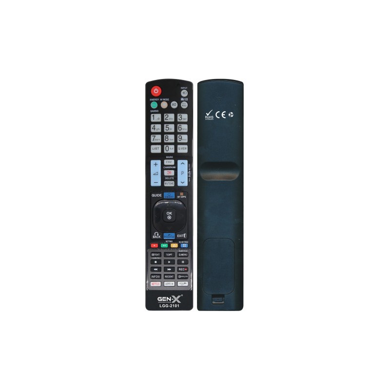 MANDO UNIVERSAL GRANDE PARA TELEVISORES LG LGG-2101 GEN-X