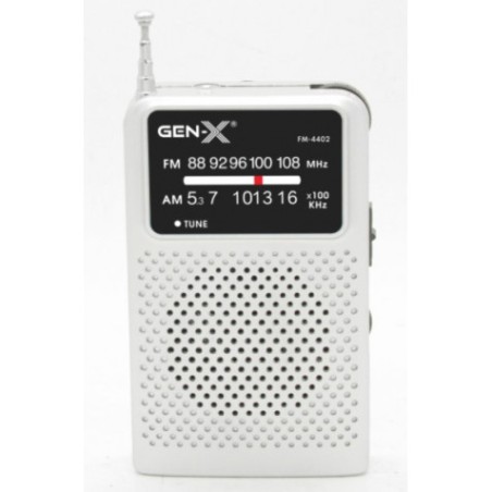 RADIO PORTATIL AM/FM ANALOGICA GRIS FM-4402 GEN-X