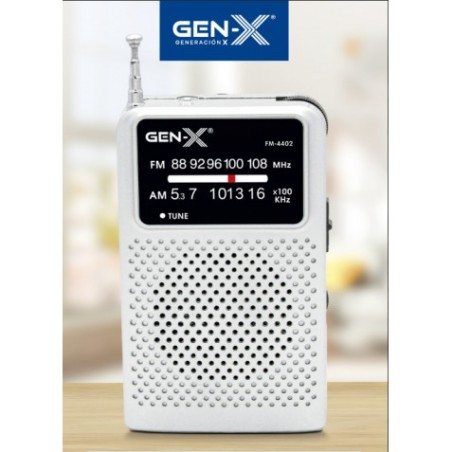 RADIO PORTATIL AM/FM ANALOGICA GRIS FM-4402 GEN-X
