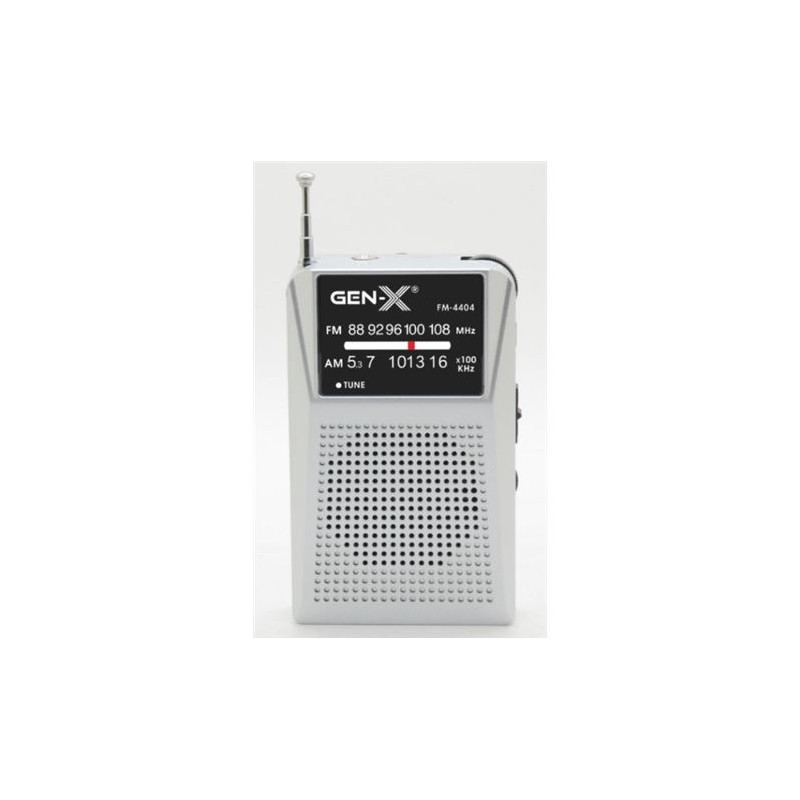 RADIO PORTATIL AM/FM ANALOGICA GRIS FM-4404 GEN-X