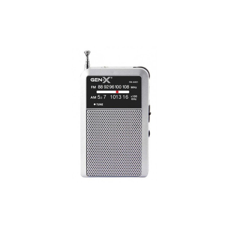 RADIO PORTATIL AM/FM ANALOGICA PLATA...