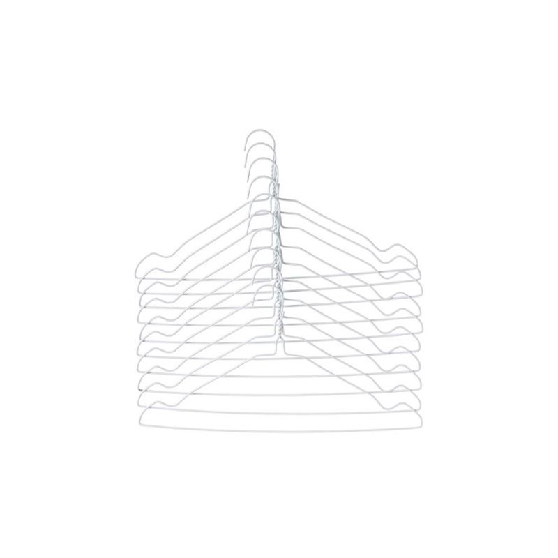 SET 10 PERCHAS BLANCAS PLASTICAS