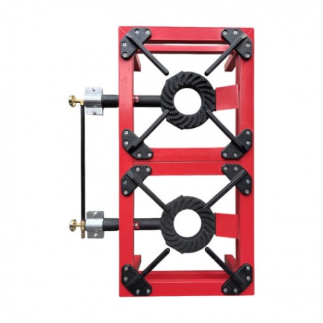 FOGÓN / HORNILLO DE GAS REFORZADO ALTA POTENCIA 2 FUEGOS 80X40CM MUVIP
