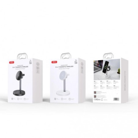 CARGADOR INALAMBRICO MAGNETICO 3 EN 1 CX038 NEGRO XO