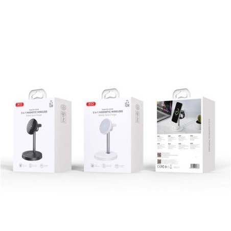 CARGADOR INALAMBRICO MAGNETICO 3 EN 1 CX038 BLANCO XO