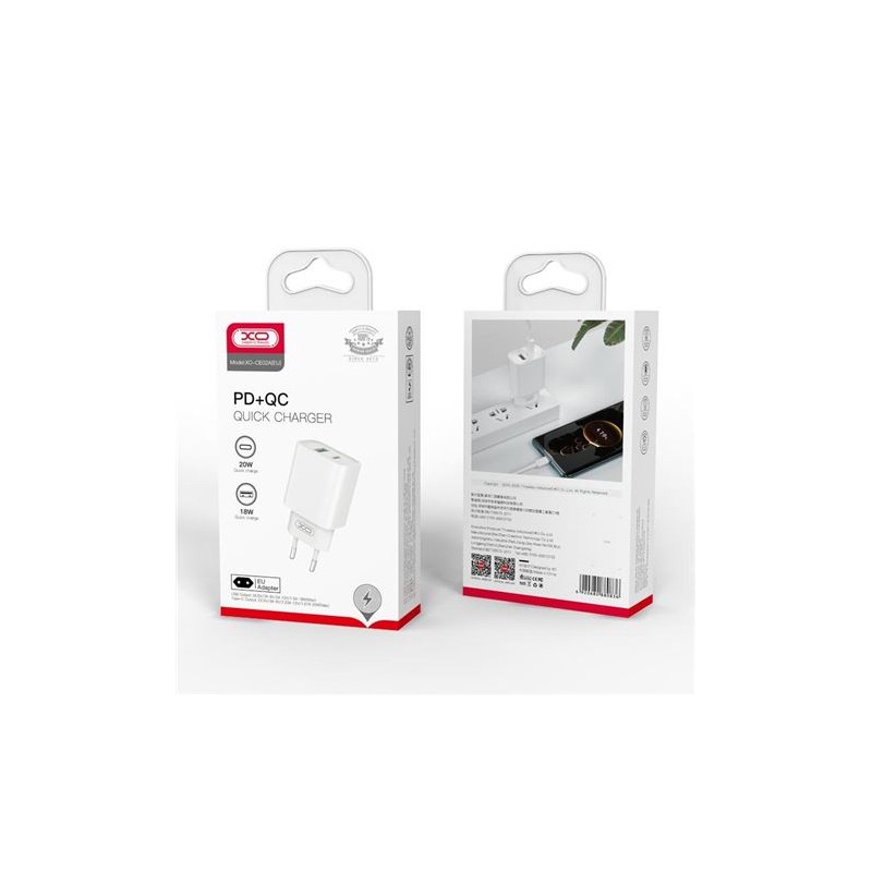 CARGADOR USB-A Y USB-C 20W+18W CON...