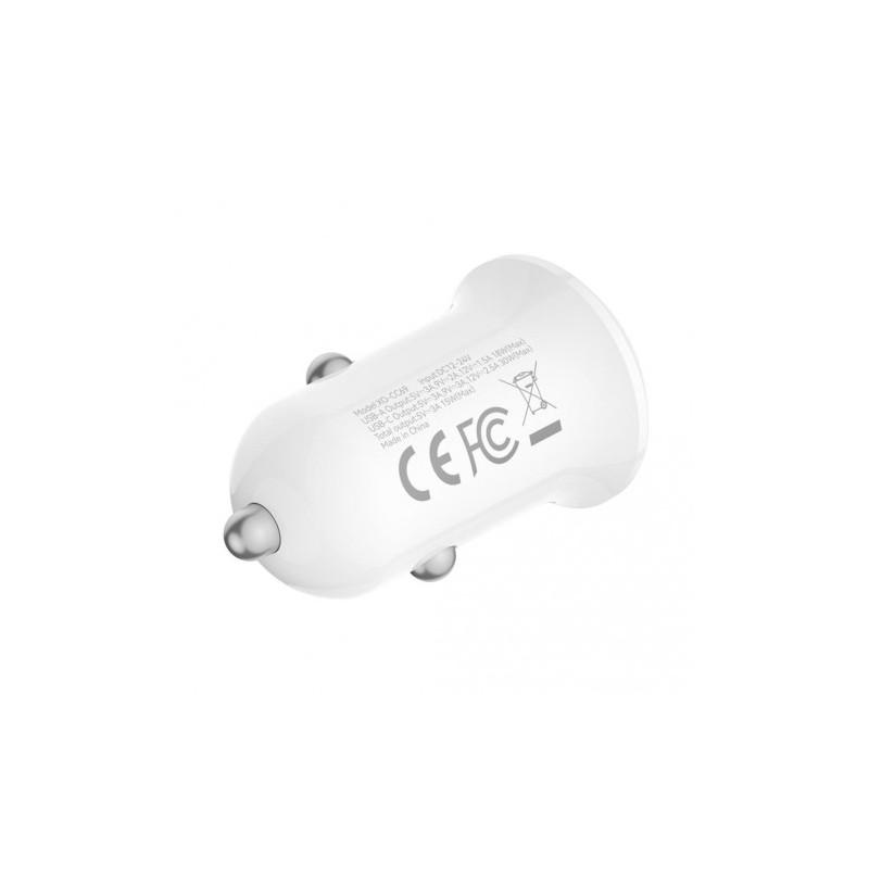 CARGADOR COCHE 2USB 30W BLANCO XO