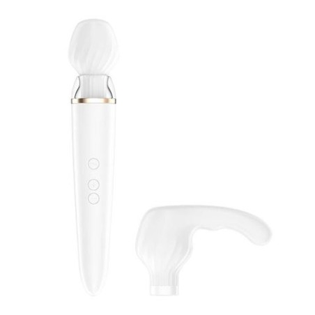 MASAJEADOR CON DOBLE CABEZAL VIBRADOR DOUBLE WAND-ER APP SATISFYER