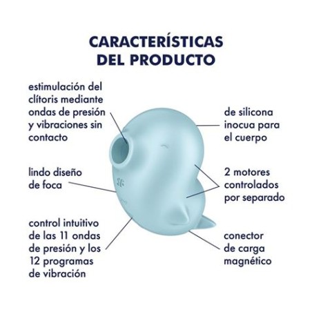 SUCCIONADOR CLITORIS CON VIBRACION SASSY SEAL SATISFYER