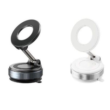 SOPORTE COCHE SMARTPHONE POR VACIO CON BRAZO / MAGNETICO C169 BLANCO XO