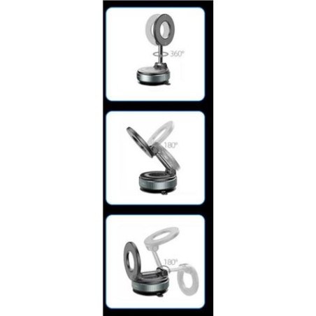 SOPORTE COCHE SMARTPHONE POR VACIO CON BRAZO / MAGNETICO C169 BLANCO XO