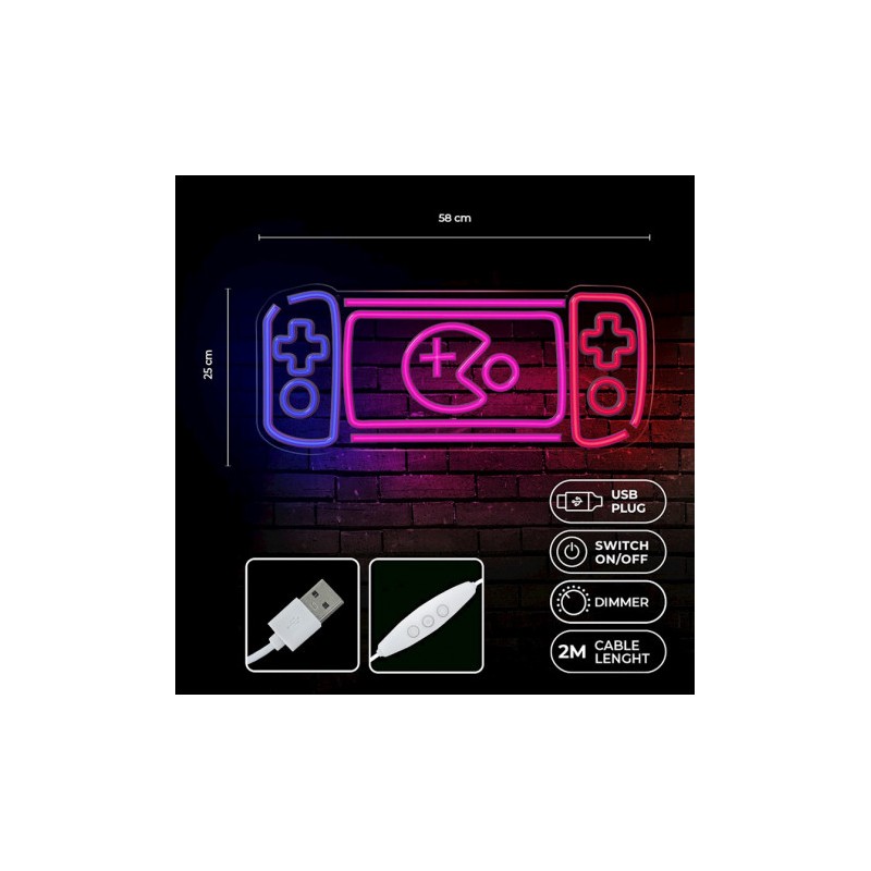 LAMPARA DECORATIVA NEON LED GAME...