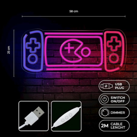 LAMPARA DECORATIVA NEON LED GAME CONSOLE FOREVER
