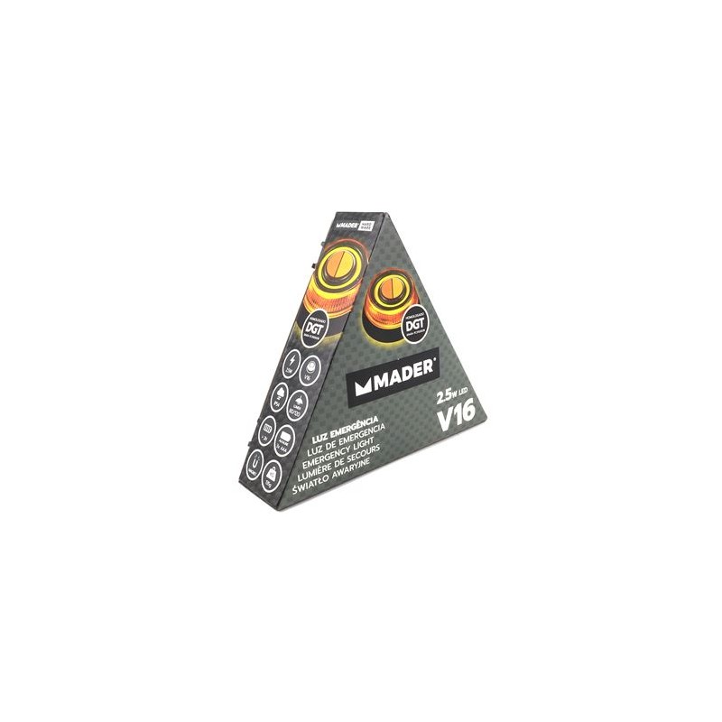 LUZ SEÑAL EMERGENCIA V16 2.5W LED MADER