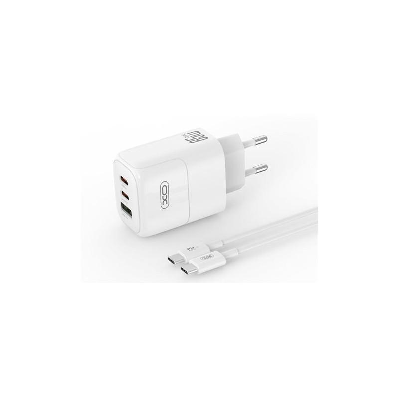 CARGADOR 2X TIPO C + USB 65W CARGA...