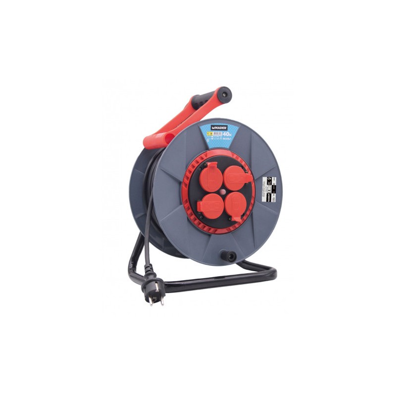 ENROLLADOR DE CABLE 40 METROS 3X2.5MM CABLE CON TAPA MADER