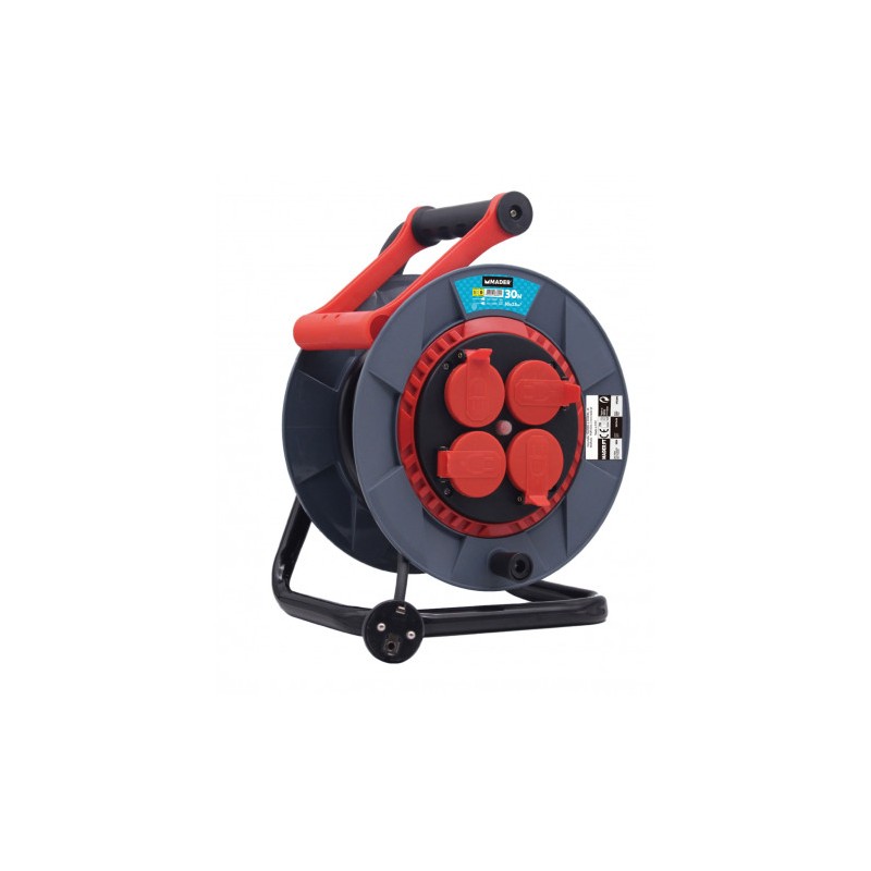 ENROLLADOR DE CABLE 30 METROS 3X2.5MM CABLE CON TAPA MADER