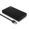 CAJA DISCO EXTERNO SATA 3.5" USB 3.2 NEGRO EWENT