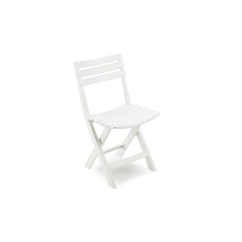 SILLA PLEGABLE DE RESINA BIRKI BLANCA 44X41X78CM