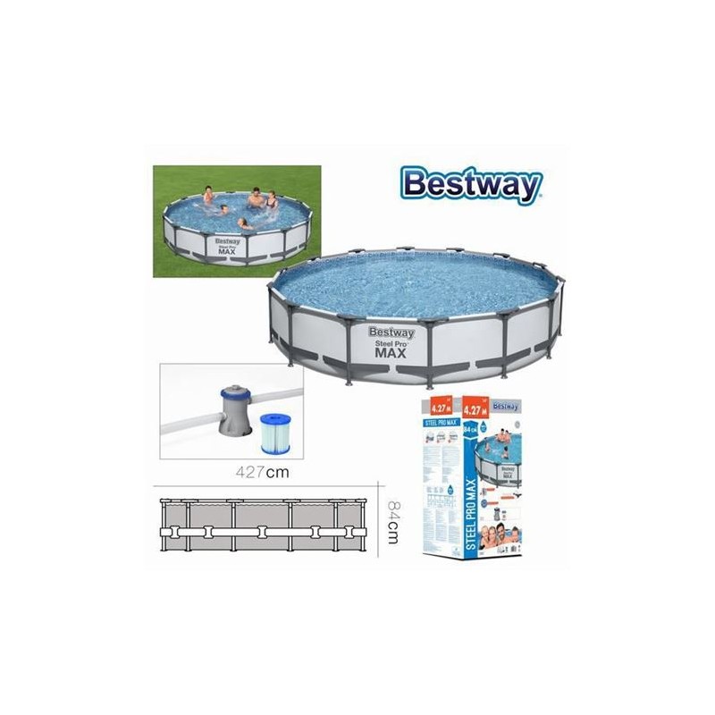 PISCINA CIRCULAR STEEL PRO + BOMBA...