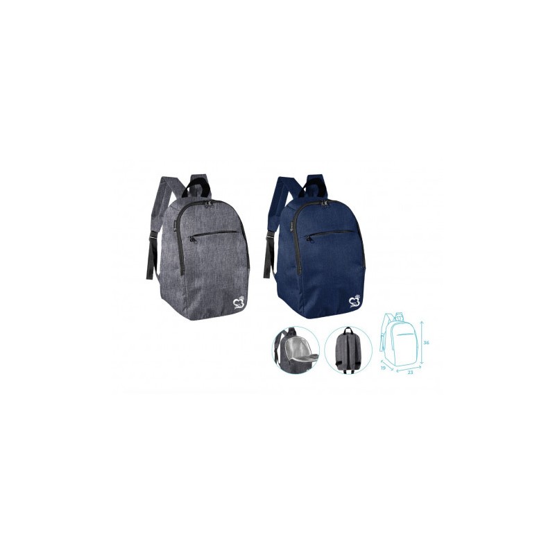 MOCHILA NEVERA POLIESTER 37X23X19 AZUL/GRIS SURTIDO