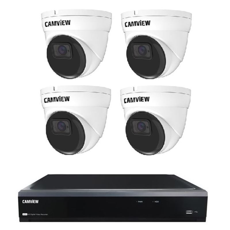 PACK VIDEOGRABADOR 5MP + 4 CAMARAS AHD 5MP DOMO CAMVIEW - PACK176