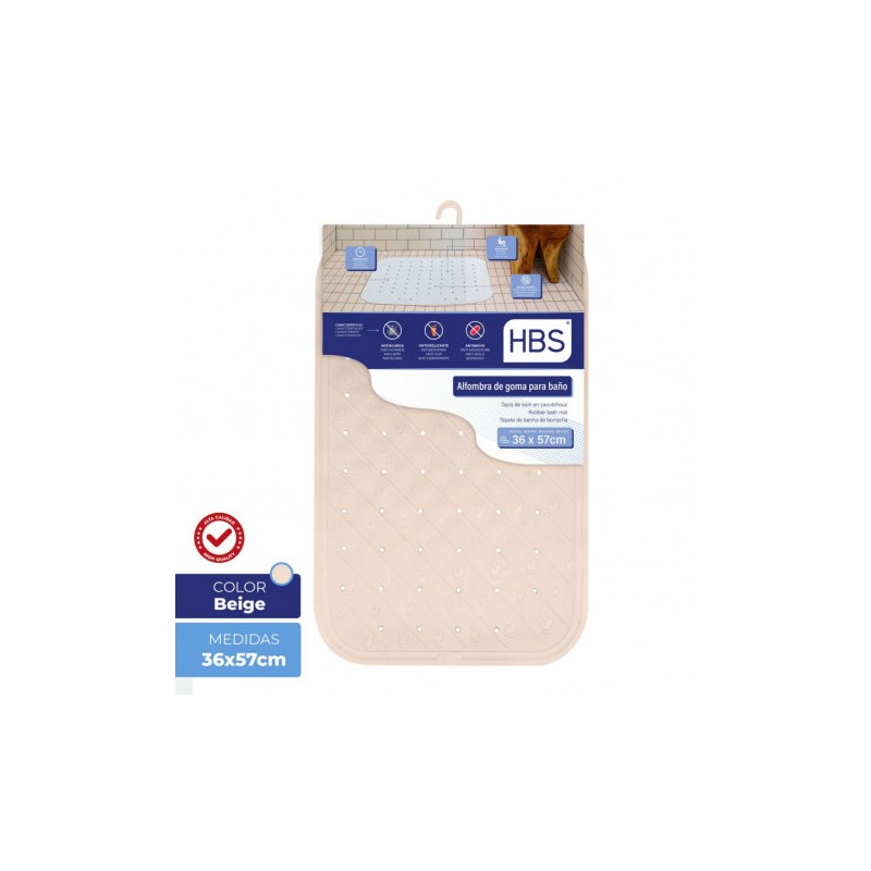 ALFOMBRA GOMA NATURAL - 450G BEIGE HBS