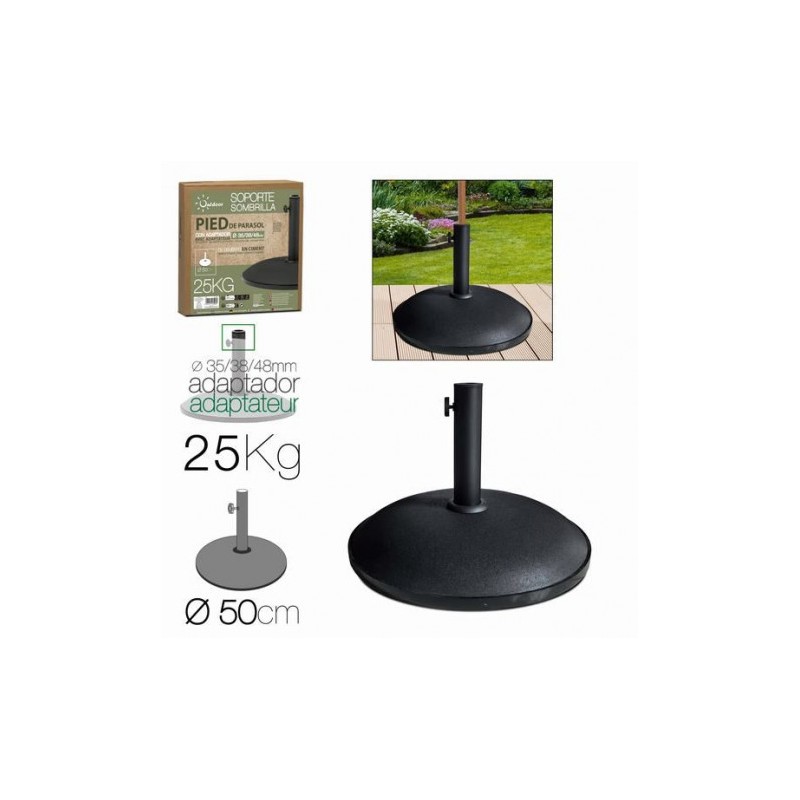 SOPORTE PARA SOMBRILLA CEMENTO NEGRO 25 kg