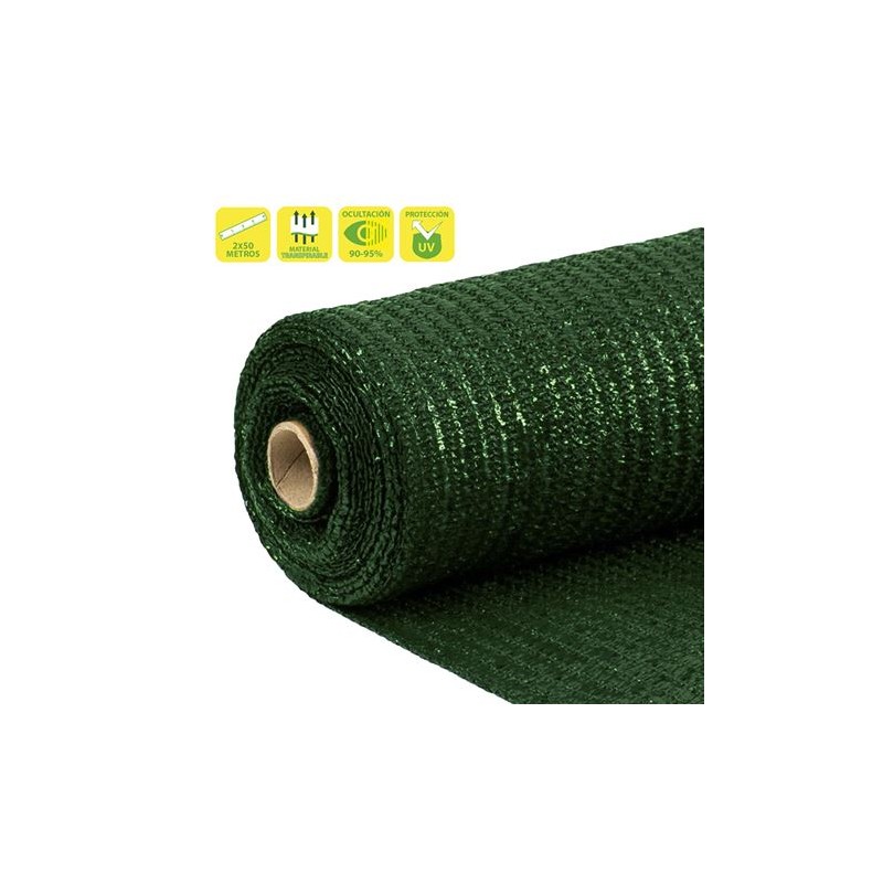 MALLA DE SOMBREO VERDE OSCURO 2X50...