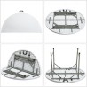 MESA DE RESINA REDONDA PLEGABLE 160X74CM 4.5CM SUNGARDEN