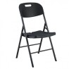 SILLA RESINA PLEGABLE PRO 44X53X83CM NEGRA SUNGARDEN