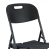 SILLA RESINA PLEGABLE PRO 44X53X83CM NEGRA SUNGARDEN