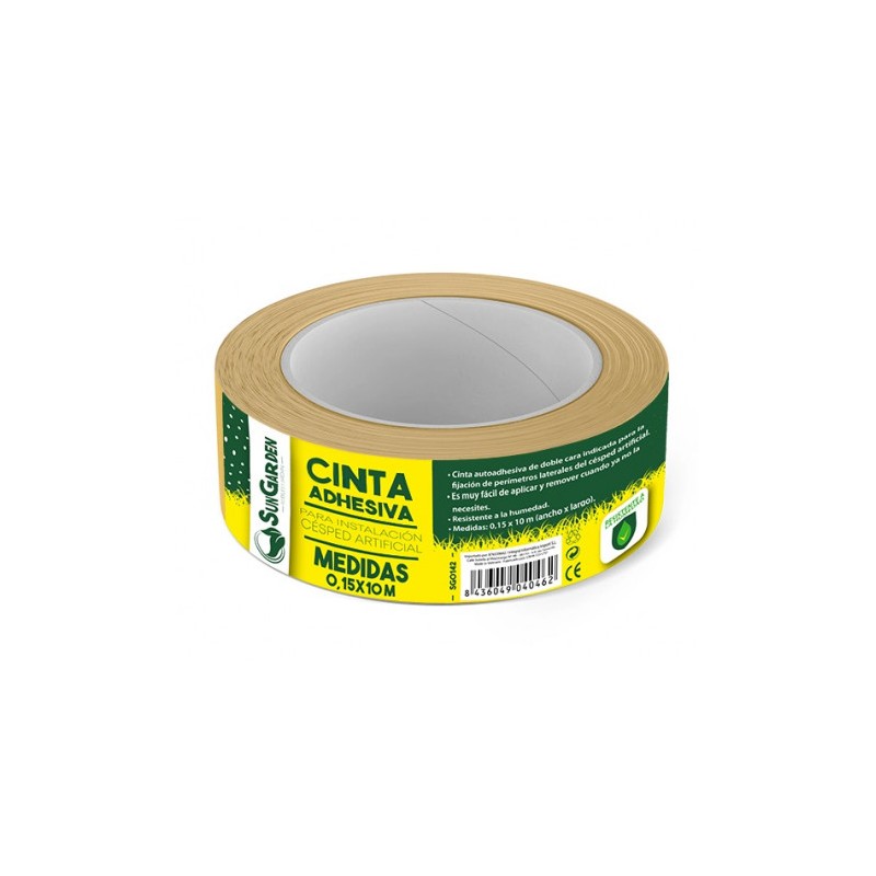 CINTA ADHESIVA PARA INSTALACIÓN CÉSPED ARTIFICIAL 0.05X10M SUNGARDEN