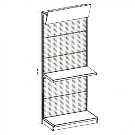 ESTANTERIA / EXPOSITOR DISPLAY 900X450X2200 COLOR NEGRO