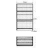 EXPOSITOR GÓNDOLA 900X450X1500MM NEGRO CROMAD
