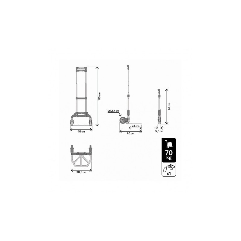CARRETILLA DE CARGA PLEGABLES HASTA 70KG