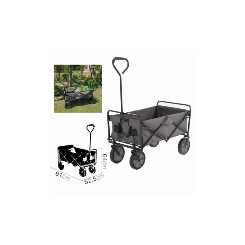 CARRO JARDIN PLEGABLE LONETA 91X52X64CM